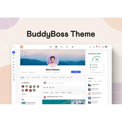 WordPress 定制主题BuddyBoss v2.4.30：个性化程度达到新高